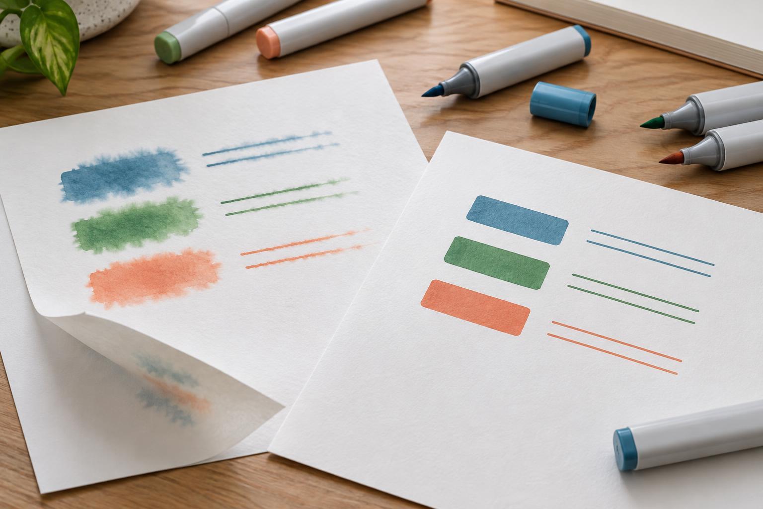 Choosing Marker Paper to Reduce Bleeding and Feathering