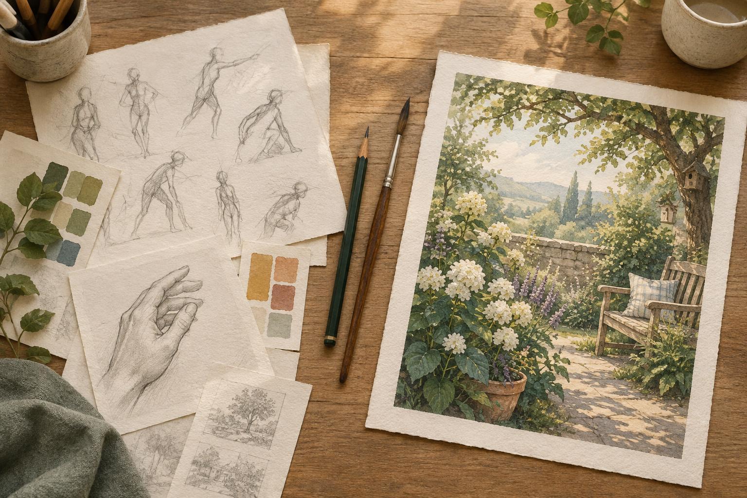 Balancing Skill Studies With Finished Illustrations