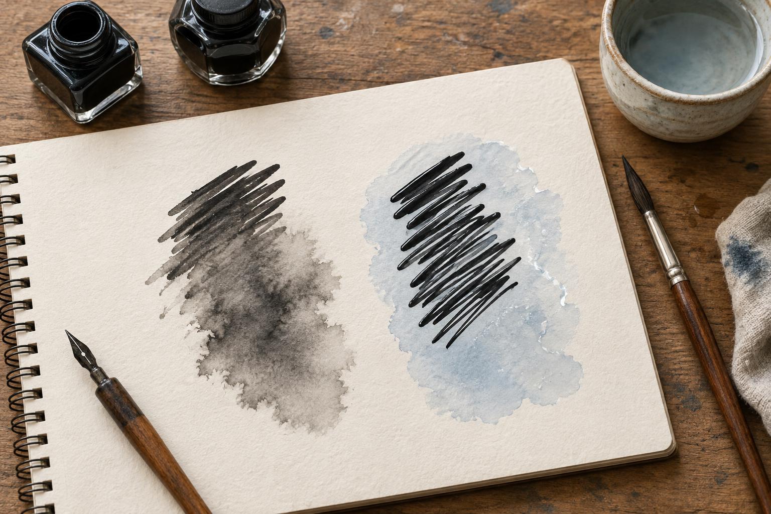 Waterproof vs Water-Soluble Drawing Inks: How to Tell Them Apart