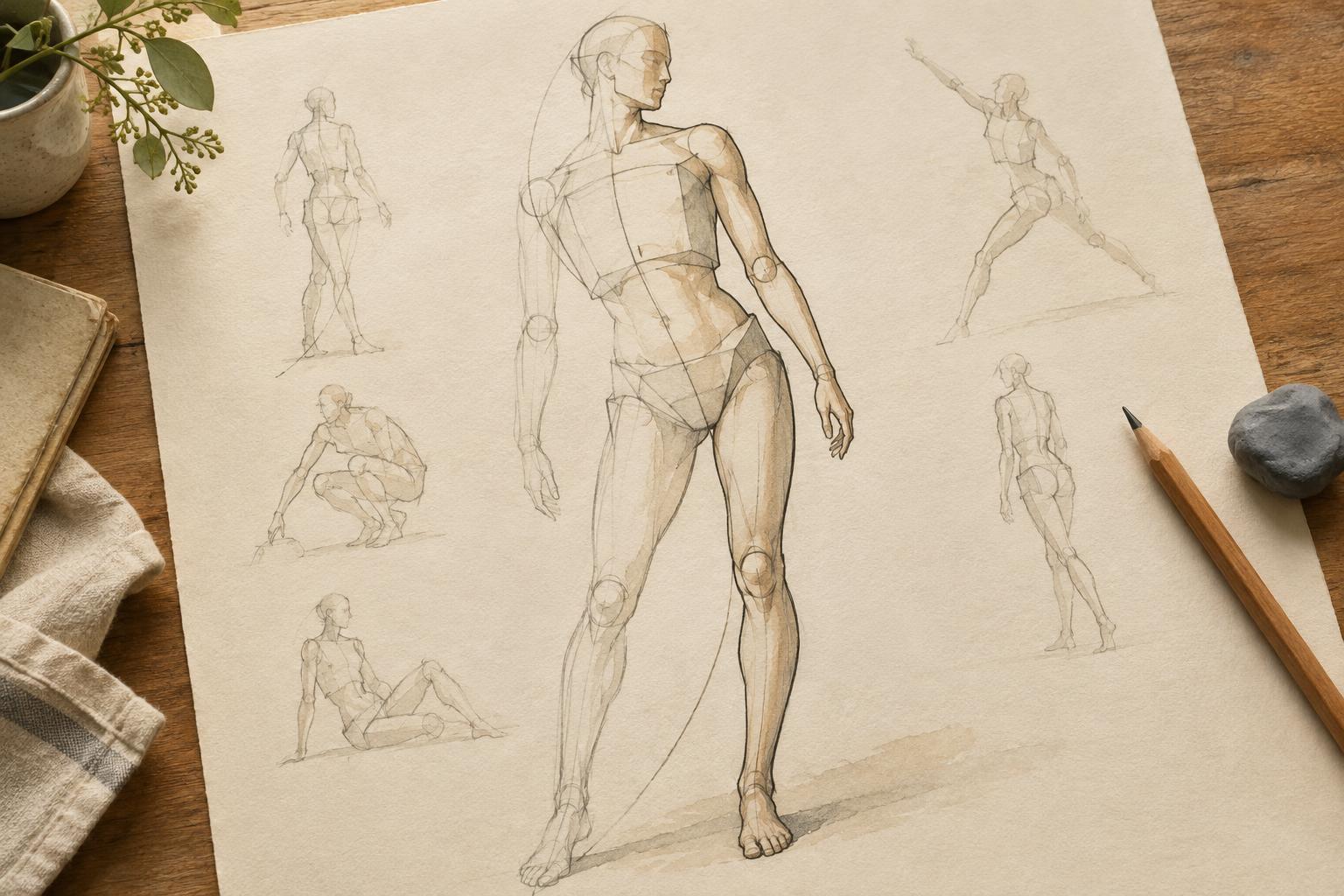 Constructing the Human Figure From Simple Volumes