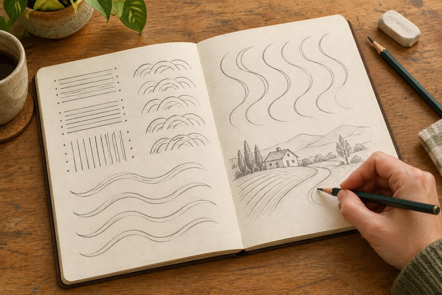 Drawing Confident Straight and Curved Lines: Beginner Warm-Ups